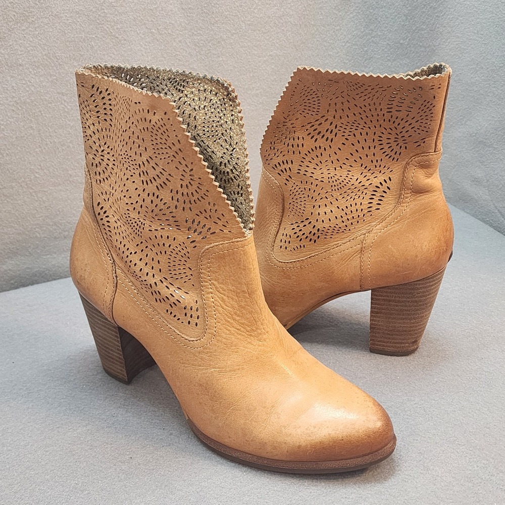 Tan Leather Ankle Boots